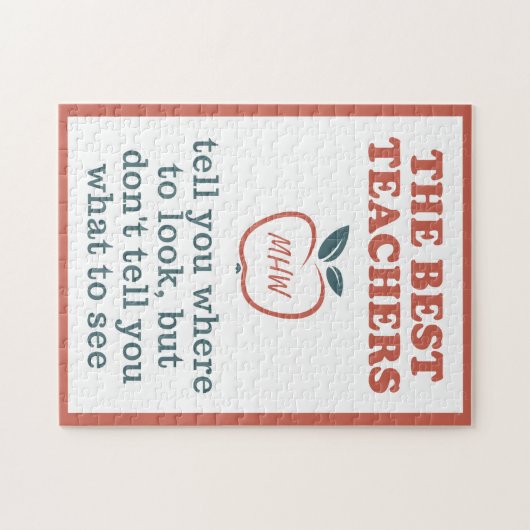 BESTE LEREN, aangepaste monogram puzzel Legpuzzel (Horizontaal)