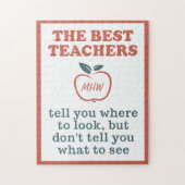 BESTE LEREN, aangepaste monogram puzzel Legpuzzel (Verticaal)