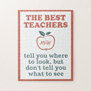 BESTE LEREN, aangepaste monogram puzzel Legpuzzel