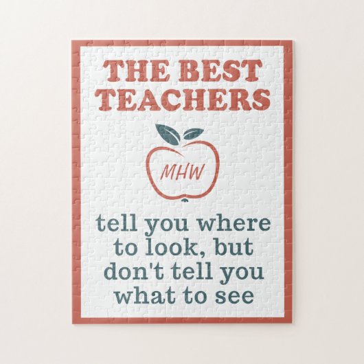 BESTE LEREN, aangepaste monogram puzzel Legpuzzel (Verticaal)