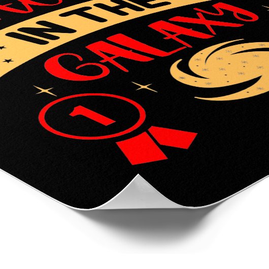 BESTE LERER IN DE GALAXY grappig Poster (Hoek)