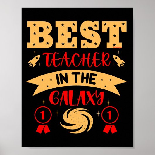 BESTE LERER IN DE GALAXY grappig Poster (Voorkant)