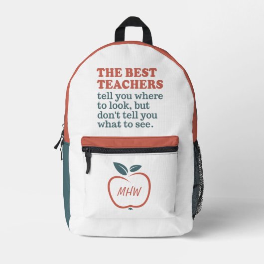 BESTE LERERS, aangepast monogram Bedrukte Rugzak (Voorkant)