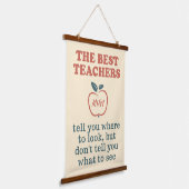 BESTE LERERS, aangepast monogram Hangend Wandkleed (Gebogen)