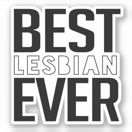 Beste-lesbienne-ooit Sticker (Voorkant)