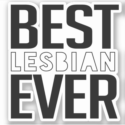 Beste-lesbienne-ooit Sticker (Voorkant)
