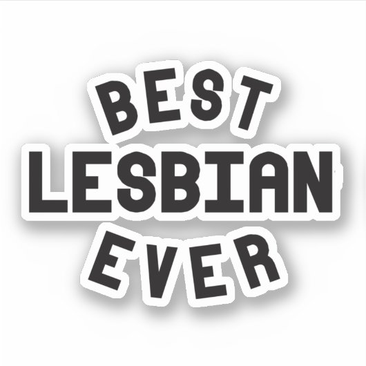 Beste Lesbienne Ooit Sticker (Voorkant)