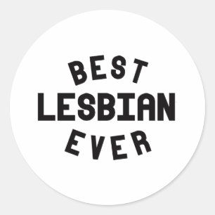Beste lesbische ooit ronde sticker