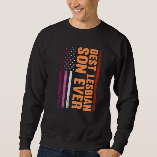 beste lesbische zoon ooit pride maand lgbt trui (Voorkant)