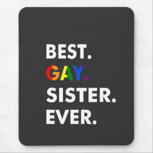Beste lesbische zus ooit Funny LGBT regenboog Prid Muismat
