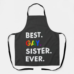 Beste lesbische zus ooit Funny LGBT regenboog Prid Schort