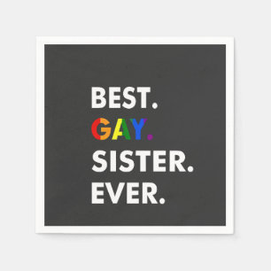 Beste lesbische zus ooit Funny LGBT regenboog Prid Servet