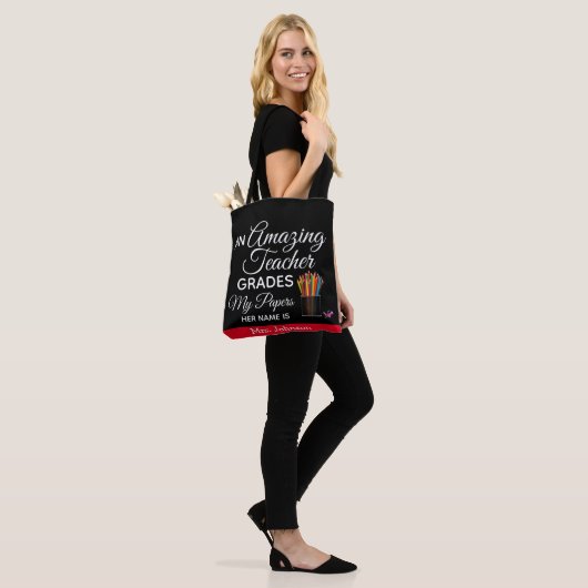 Beste lesgeven, persoonlijke leraar tote bag (Op model)