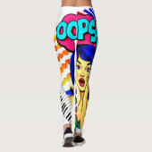 beste leuke stripkunst voor cartoon pop leggings (Achterkant)