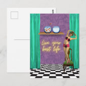 Beste Leven Funky Vintage Kitsch Briefkaart (Voorkant / Achterkant)