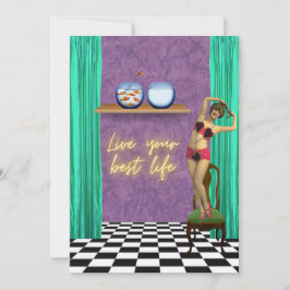 Beste Leven Funky Vintage Kitsch Platte Schoen