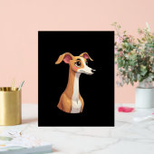 Beste leven met Arabische Greyhound T-Shi met lang Acryl Bord (Huwelijk)