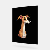 Beste leven met Arabische Greyhound T-Shi met lang Acryl Bord (Hoek)