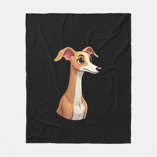 Beste leven met Arabische Greyhound T-Shi met lang Fleece Deken (Voorkant)