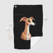 Beste leven met Arabische Greyhound T-Shi met lang Golfhanddoek (Insitu)