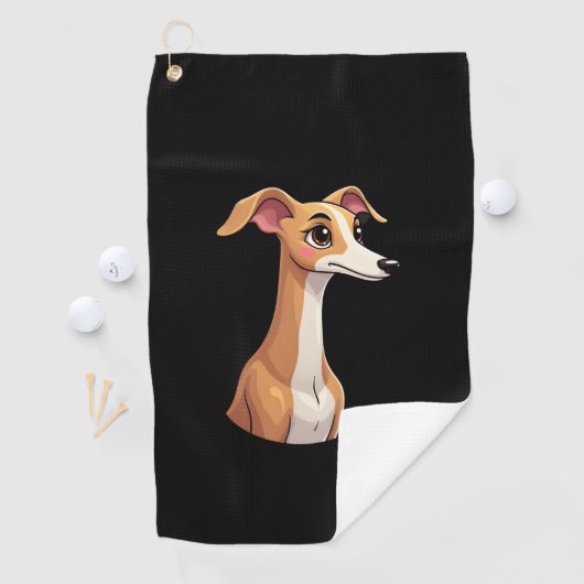 Beste leven met Arabische Greyhound T-Shi met lang Golfhanddoek (Insitu)