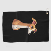 Beste leven met Arabische Greyhound T-Shi met lang Golfhanddoek (Horizontaal)