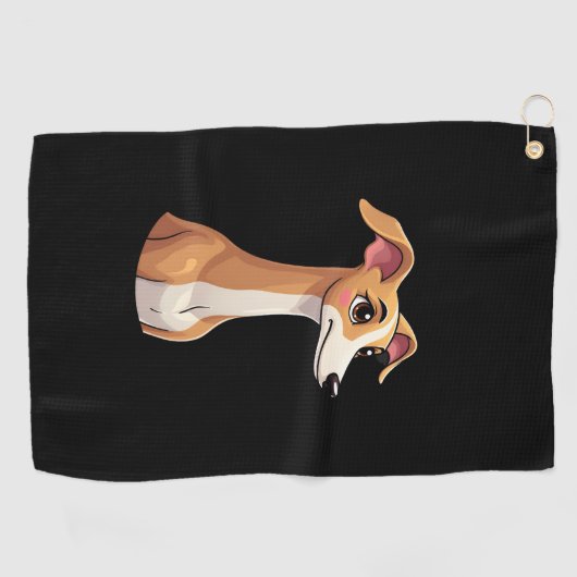 Beste leven met Arabische Greyhound T-Shi met lang Golfhanddoek (Horizontaal)