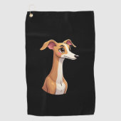 Beste leven met Arabische Greyhound T-Shi met lang Golfhanddoek (Voorkant)