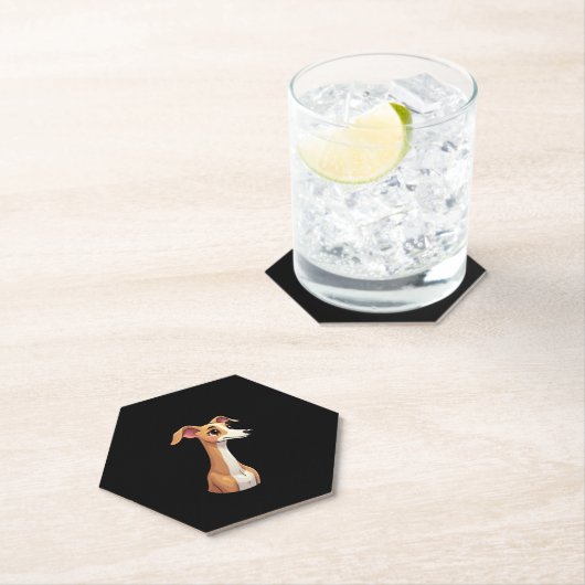 Beste leven met Arabische Greyhound T-Shi met lang Kartonnen Onderzetters (Insitu)