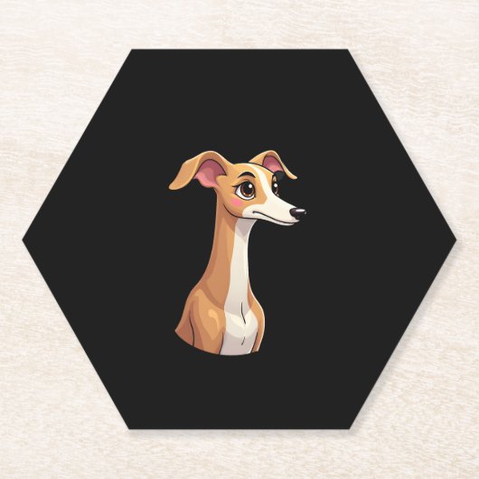 Beste leven met Arabische Greyhound T-Shi met lang Kartonnen Onderzetters (Voorkant)