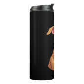 Beste leven met Arabische Greyhound T-Shi met lang Thermosbeker (Gedraaid links)