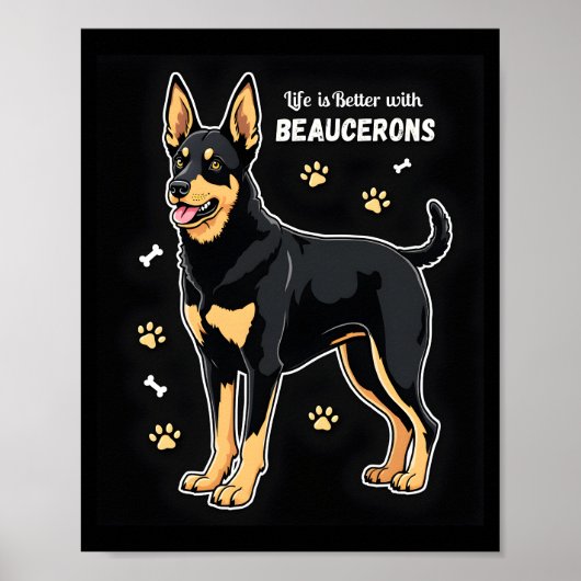 Beste leven met Beauce Sheepdog tanktop Poster (Voorkant)