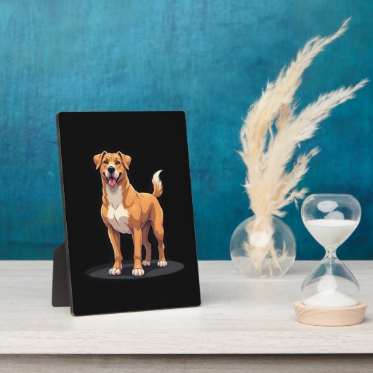 Beste leven met Dogo Canario T-shirt met lange mou Fotoplaat (Zijkant)