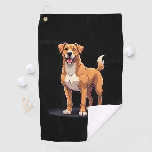Beste leven met Dogo Canario T-shirt met lange mou Golfhanddoek (Insitu)