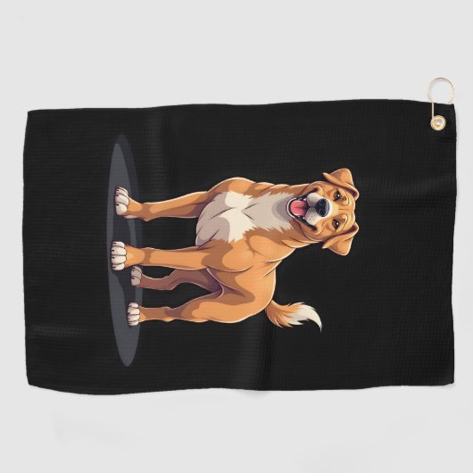 Beste leven met Dogo Canario T-shirt met lange mou Golfhanddoek (Horizontaal)