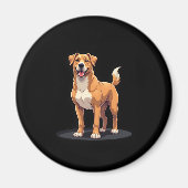 Beste leven met Dogo Canario T-shirt met lange mou Magneet (Voorkant)