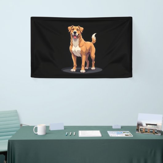Beste leven met Dogo Canario T-shirt met lange mou Spandoek (Beurs)