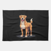 Beste leven met Dogo Canario T-shirt met lange mou Theedoek (Horizontaal)