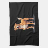 Beste leven met Dogo Canario T-shirt met lange mou Theedoek (Verticaal)
