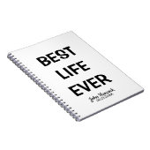 Beste leven ooit doop zwart en wit notitieboek (Rechterzijde)