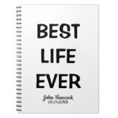 Beste leven ooit doop zwart en wit notitieboek (Voorkant)