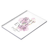 Beste leven ooit Roze Orchideeën Doop Notitieboek (Linkerzijde)