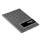 Beste leven ooit zwart met Witte tekst op maat Notitieboek (Rechterzijde)