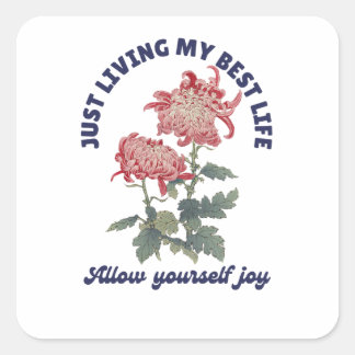 Beste leven vierkante sticker