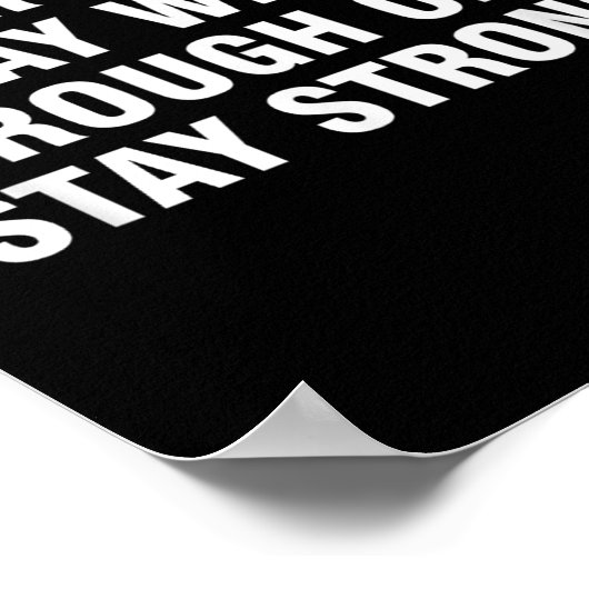 Beste lever vandaag zal een ruw en sterk blijven poster (Hoek)