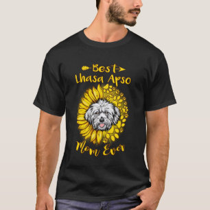 Beste Lhasa Apso-hond Moeder Ooit Zonnebloem Grapp T-shirt