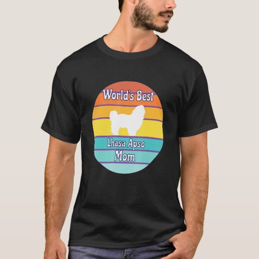 Beste Lhasa Apso Moeder ter Wereld T-shirt (Voorkant)
