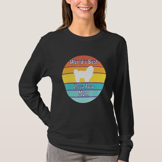 Beste Lhasa Apso-moeder van de wereld T-shirt (Voorkant)