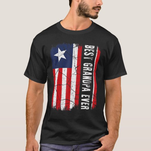 Beste Liberiaanse Opa Ooit Liberia Opa Vader' T-shirt (Voorkant)