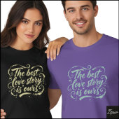Beste Liefdesverhaal Borstel Schrift Grunge T-shirt